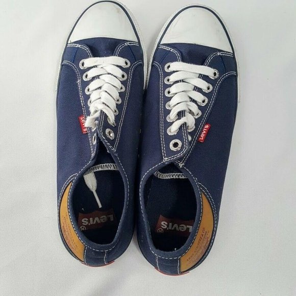 Levis Casual Comfort Canvas Sneakers Dark Blue 8 - Picture 10 of 10